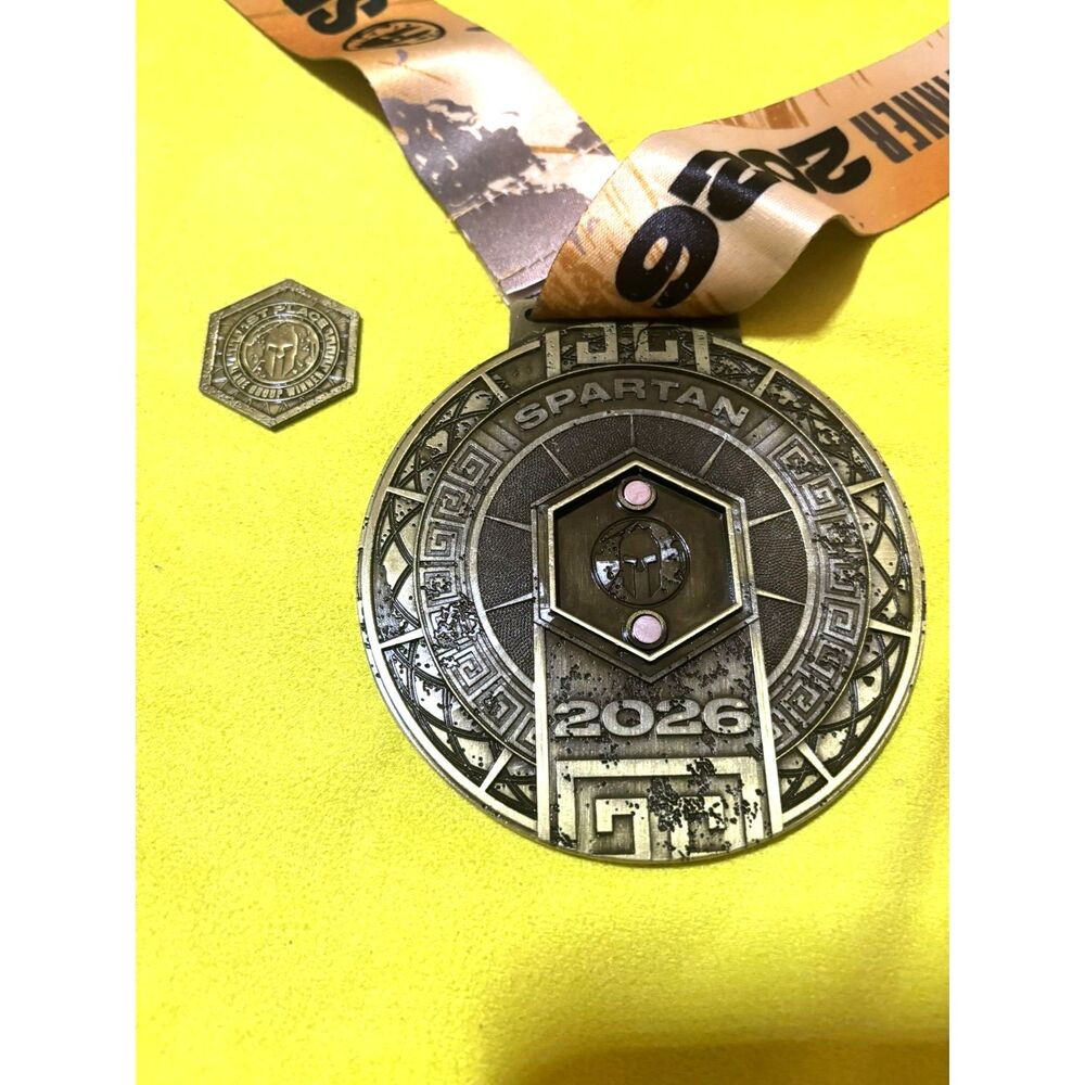 Spartan 2026 1st Place Age Group Medal w/ 1st Place Winner Hex - Picture 2 of 4